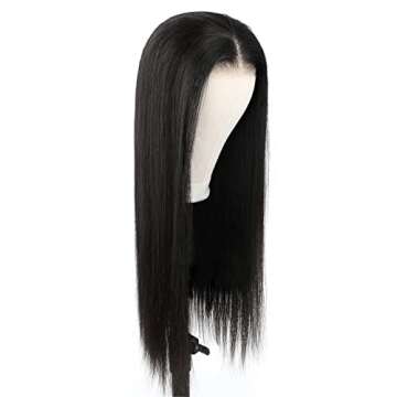 ISEE HAIR HD Lace Front Wig Wear & Go Glueless Lace Wig Brazilian Straight Lace Wigs For Women No Glue 4x6 Lace Pre Cut Wig Human Hair Wigs Transparent Lace Closure Wigs 180% Density 22 Inch