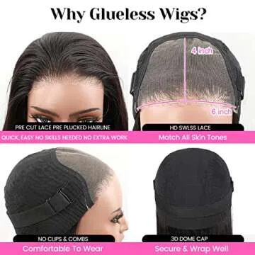 ISEE Glueless Lace Front Wig Wear & Go Brazilian Hair