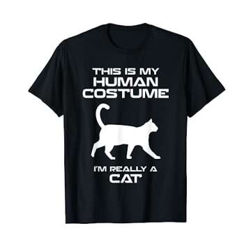 This is My Human Costume I'm Really a Cat Shirt - Purr-fect Gift for Cat Lovers!