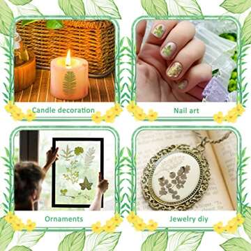 Timtin 84 Pieces Dried Pressed Leaves Flowers for Resin Mini Dried Flowers for Crafts Greenery Assorted for Art DIY Handmade Bookmarks 4 Bags(Vivid Style)