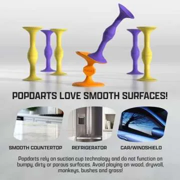 Popdarts Pro Pack Game Set (Purple and Yellow) - Indoor, Outdoor Suction Cup Throwing Game - Competition with a POP