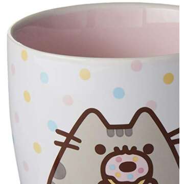Pusheen Donut Mug, Cute 12 oz. Coffee Mug
