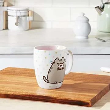 Pusheen Donut Mug, Cute 12 oz. Coffee Mug