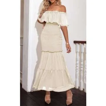 Elegant Maternity Off The Shoulder Dress by BerryGo