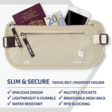 Secure VENTURE 4TH Money Belt for Safe Travels