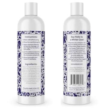 Petpost | Dog Whitening Shampoo - Best Lightening Treatment for Dogs with White Fur - Soothing Watermelon Scent - Maltese, Shih Tzu, Bichon Frise Approved 16 oz.