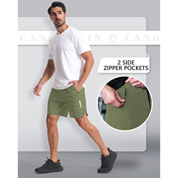 CANGHPGIN Workout Athletic Shorts 7 inch Quick Dry