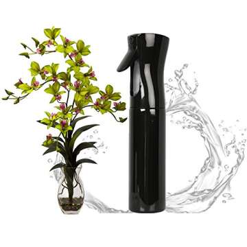 Simliving Hair Water Bottle Spray Mister - 10oz Continuous Pressurized 360 Misting Stylist Sprayers for Barber (10oz Black)