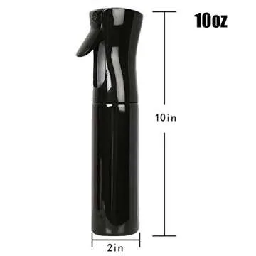 Simliving Hair Water Bottle Spray Mister - 10oz Continuous Pressurized 360 Misting Stylist Sprayers for Barber (10oz Black)
