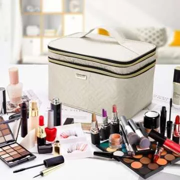 BAFAMYE Travel Makeup Bag: Large, Organized & Stylish