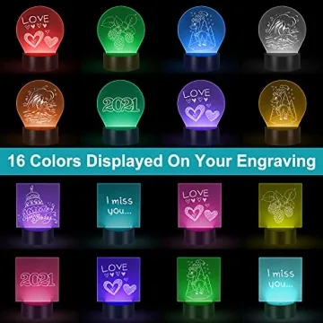 EEEKit 4-Piece Acrylic Light Base Set for DIY Gifts