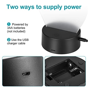 EEEKit 4-Piece Acrylic Light Base Set for DIY Gifts