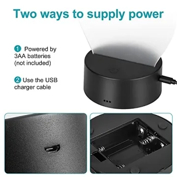 EEEKit 4-Piece Acrylic Light Base Set for DIY Gifts