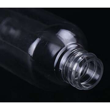 Bekith 30 Pack 80ml Fine Mist Mini Clear Spray Bottles with Pump Spray Cap for Essential Oils, Travel, Perfumes - Empty Plastic Refillable Liquid Containers with 6pcs Funnels and 48pcs Labels