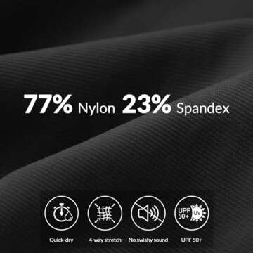 BALEAF Women's Joggers 28'' Lightweight Hiking Pants High Waist 5 Zipper Pockets Quick Dry Travel Athletic UPF50+ Black L