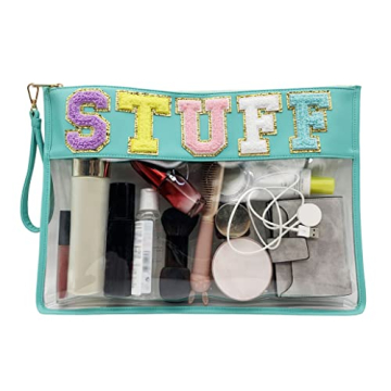 HAIBOLAN Clear Monogram Travel Pouch - Fashionable Clutch