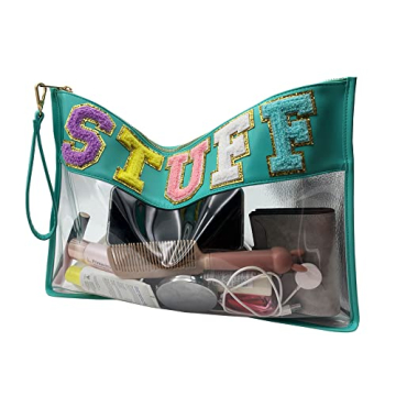 HAIBOLAN Clear Monogram Travel Pouch - Fashionable Clutch