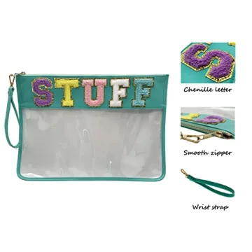 HAIBOLAN Clear Monogram Travel Pouch - Fashionable Clutch