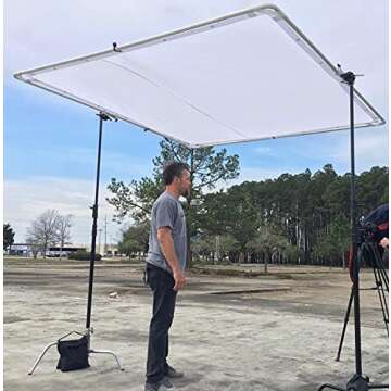 Glide Gear BFS 100 Butterfly Scrim Diffuser – Modular 4x4ft, 6x6ft, 8x8ft Light Diffuser with Quic...