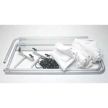 Glide Gear BFS 100 Butterfly Scrim Diffuser – Modular 4x4ft, 6x6ft, 8x8ft Light Diffuser with Quick Assembly, 3 Nylon Silk Scrims, Aluminum Frame, and C-Stand Pole Clamps for Photography & Video