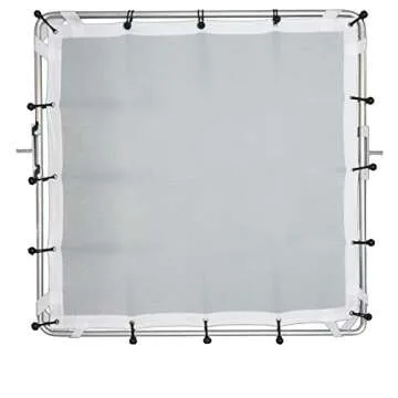 Glide Gear BFS 100 Butterfly Scrim Diffuser – Modular 4x4ft, 6x6ft, 8x8ft Light Diffuser with Quick Assembly, 3 Nylon Silk Scrims, Aluminum Frame, and C-Stand Pole Clamps for Photography & Video