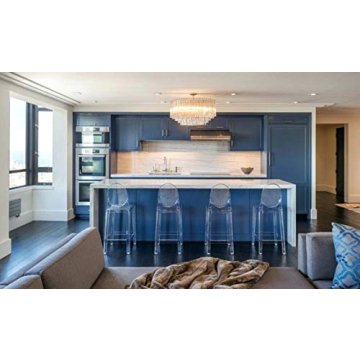 Clear Modern Ghost Bar Stools Set of Four Stylish Seating