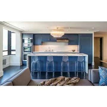 Clear Modern Ghost Bar Stools Set of Four Stylish Seating