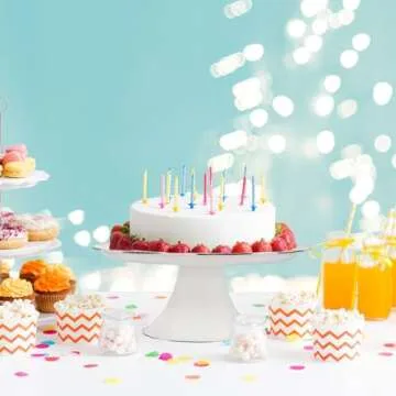 AuldHome Design Rustic White Cake Stand, Farmhouse Enamelware Round Pedestal Cake Stand, Distressed Vintage Style