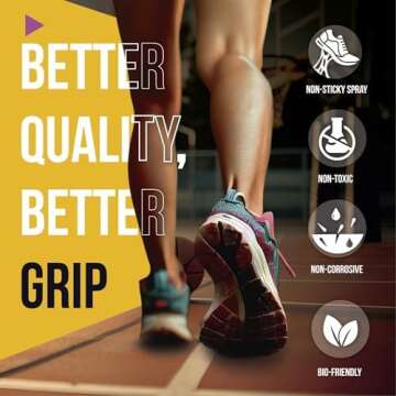 Performance Grip Spray for Basketball Shoes – Shoe Sole Protector Boosts Traction, Cleans & Refreshes Shoe Soles – Shoe Cleaner for Sport Shoes (8 Oz)