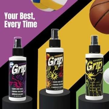Performance Grip Spray for Basketball Shoes – Shoe Sole Protector Boosts Traction, Cleans & Refreshes Shoe Soles – Shoe Cleaner for Sport Shoes (8 Oz)