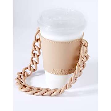 Cup Sleeves for Cold Drinks Reusable Cup Sleeve with Strap, Hot Beverage Sleeve for Reusable Coffee ...