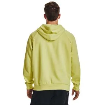 Under Armour Men's Rival Fleece Hoodie in Lime Yellow