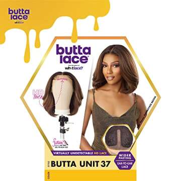 Sensationnel Butta lace wigs - unit 37 extra wide 5 inch deep parting synthetic preplucked hairline glueless lacefront (CH27)