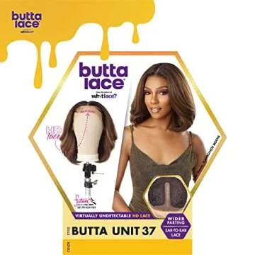 Sensationnel Butta lace wigs - unit 37 extra wide 5 inch deep parting synthetic preplucked hairline glueless lacefront (CH27)