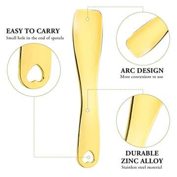 Sibba 3 Pieces Facial Massage Spatula Sticks Mini Skincare Tiny Spoons Face Eye Cream Lotion Makeup Applicator Tools Brush Set Reusable Skin Care Beauty Cosmetic Tool