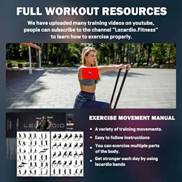 LECARDIO Resistance Bands for Working Out, Camo Pull Up Assistance Bands - Super Durable Workout Bands for Extra Strength, Pull Ups, Mobility, Powerlifting, Physical Therapy, Home Workouts
