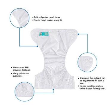 ALVABABY Baby Cloth Diapers for Under 12lbs - 6 Pack