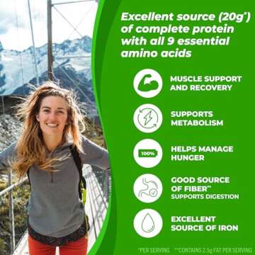 Orgain X Justin's ® Organic Vegan Nut Butter Protein Powder, Chocolate Peanut Butter- 20g Plant Protein, 1g Sugar, Gluten Free, No Dairy, Soy Ingredients, or Artificial Flavors, 1.17 lb