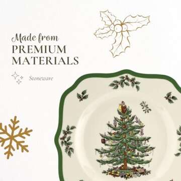 Spode Christmas Tree Salad Plate - Festive & Durable Holiday Dinnerware