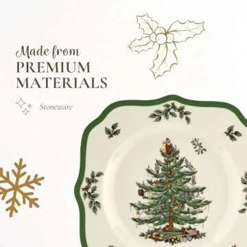 Spode Christmas Tree Salad Plate - Festive & Durable Holiday Dinnerware