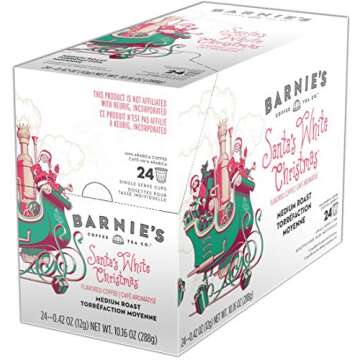 Barnie's Coffee & Tea Co. - Santa's White Christmas K-Cups, Coconut Caramel & Vanilla - Medium Roast...