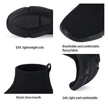 WXQ Men's Running Shoes Comfortable Lightweight Breathable Walking Shoes Mesh Workout Casual Sports Shoes