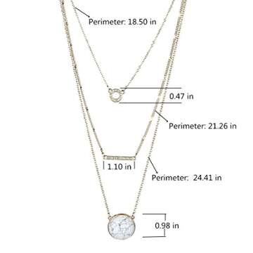 Fettero Layered Chain Necklace Gold Choker Paperclip Figaro 2 Layer Dainty Thin Short 14K Gold Plated Minimalist Simple Boho Trendy Jewelry Gift for Women Men