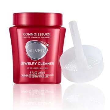 Effective Silver Jewelry Cleaner for Easy Polishing 8 oz