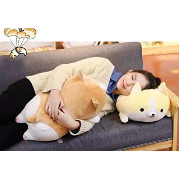 Corgi Soft Plush Throw Pillow Lifelike Animal Pillows Plush Toy