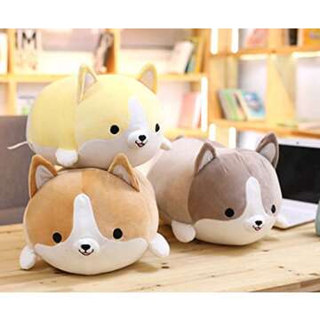 Corgi Soft Plush Throw Pillow Lifelike Animal Pillows Plush Toy