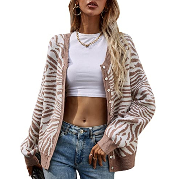 Stylish ECOWISH Leopard Print Cardigan for Women