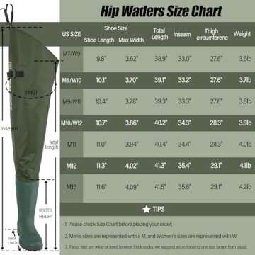 D DRYCODE Waterproof Hip Waders for Outdoor Enthusiasts
