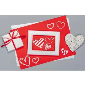 Arbuya Hearts Clear Stamps Set for Crafting & Journaling