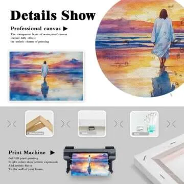 Jesus Walking on Water Inspirational Christian Wall Art for Home Decor